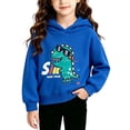 thumbnail image 2 of YHAJDS Kids Boys Girls Sweatshirt Cotton Tees Tops Long Sleeve Shirt Print Graphic Hooded Long Sleeve Loose Cut Casual Sweatshirt Tops, 2 of 6