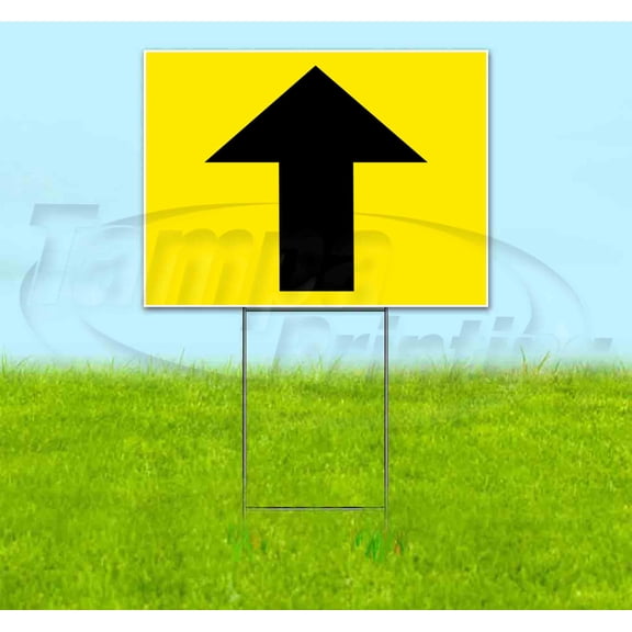 Arrow Up (18" x 24") Yard Sign, Includes Metal Step Stake