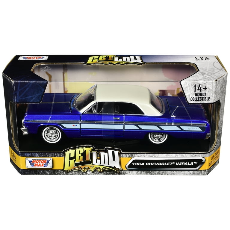 Bajar 1964 Chevrolet Impala Azul 1/24 Collectible Diecast