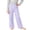 A Purple, variant on HAOTAGS Girls School Uniform Pants, Solid Elastic Waist Casual Wide - Leg Pants Gray 5-6 Years