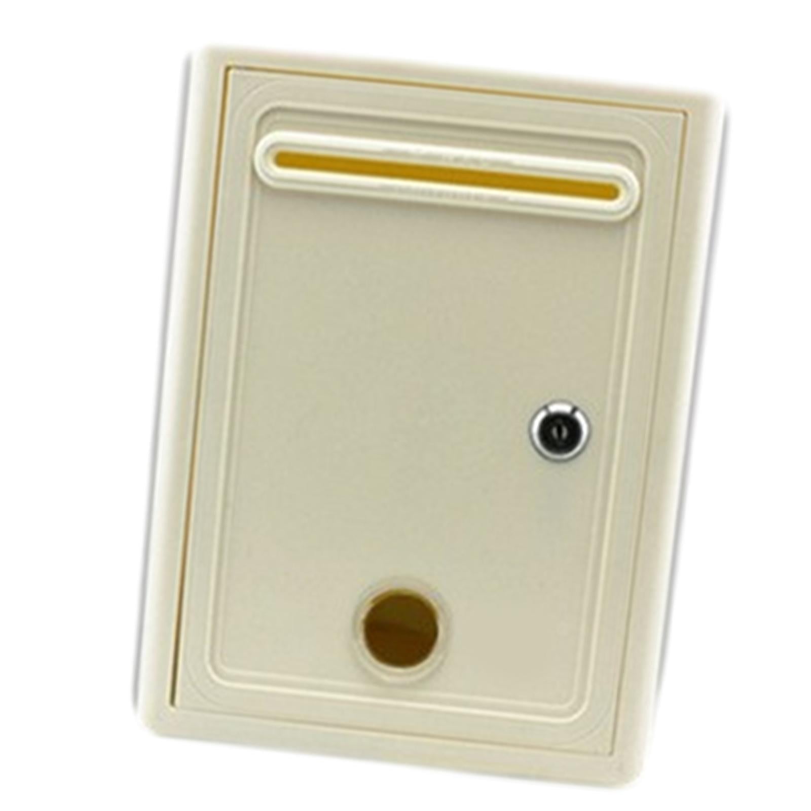 Baoblaze Mailbox Locking Ballot Box Wall Mounted with Window Complaint Box White