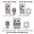 thumbnail image 4 of Switch Thermostat Compact Mechanical Light Grey Temperature Controller Thermostatic Bimetal Heat And Cool Combined, 4 of 9