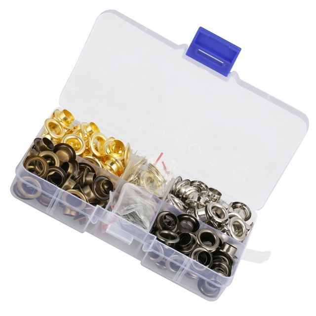140sets Box 8mm Brass, Set Eyelet Grommet Eyelets Craft Clothes Accessories