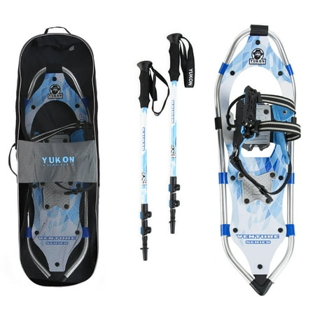 Yukon Charlie's Advanced 8 x 21 Inch Women's Snowshoe Kit with Poles and (Best Snowshoes For Backcountry)