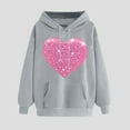 thumbnail image 2 of Inverlee Valentines Day Sweatshirt Women Sweet Love Heart Graphic Sweatshirts Trendy Pullover Sweater Tops Round Neck Gifts Long Sleeve Tops for Women, 2 of 5