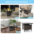 thumbnail image 6 of Topcobe Patio Square Wicker Side Table with Umbrella Hole for Yard Garden Poolside, Outdoor Patio Furniture for Garden Backyard, 6 of 13