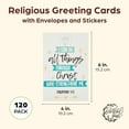 thumbnail image 3 of 120 Pack Christian Greeting Cards Bulk with Envelopes, Religious Encouragement Scripture, 20 Inspirational Bible Verse Designs (4x6 In), 3 of 10