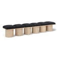 thumbnail image 1 of Meridian Furniture Pavilion Black Boucle Fabric Bench, 1 of 7