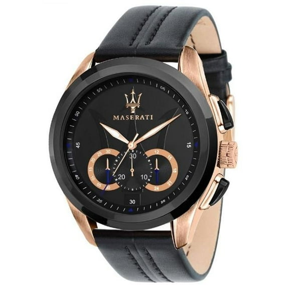 Traguardo Chronograph Quartz Mens Watch, Black