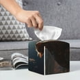 thumbnail image 6 of Gukieu Pyramid Desert Cat Print Leather Tissue Box, PVC Waterproof Velcro Opening and Closing Square Tissue Box Holder, Suitable for Home and Office Decoration, 6 of 7