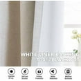 thumbnail image 6 of Linen Curtains 100% Blackout Curtains for Bedroom 63 inch Long Full Light Blocking Nature Linen Blended Window Curtains for Living Room Nickel Grommet (2 Panels, Heathered Natural), 6 of 7