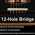 thumbnail image 5 of Ortega Guitars 6 String Family Series Full Size Nylon Classical Guitar w/Bag, Right, Spruce Top - Black - Gloss, Slim Neck (R221SNBK), 5 of 5