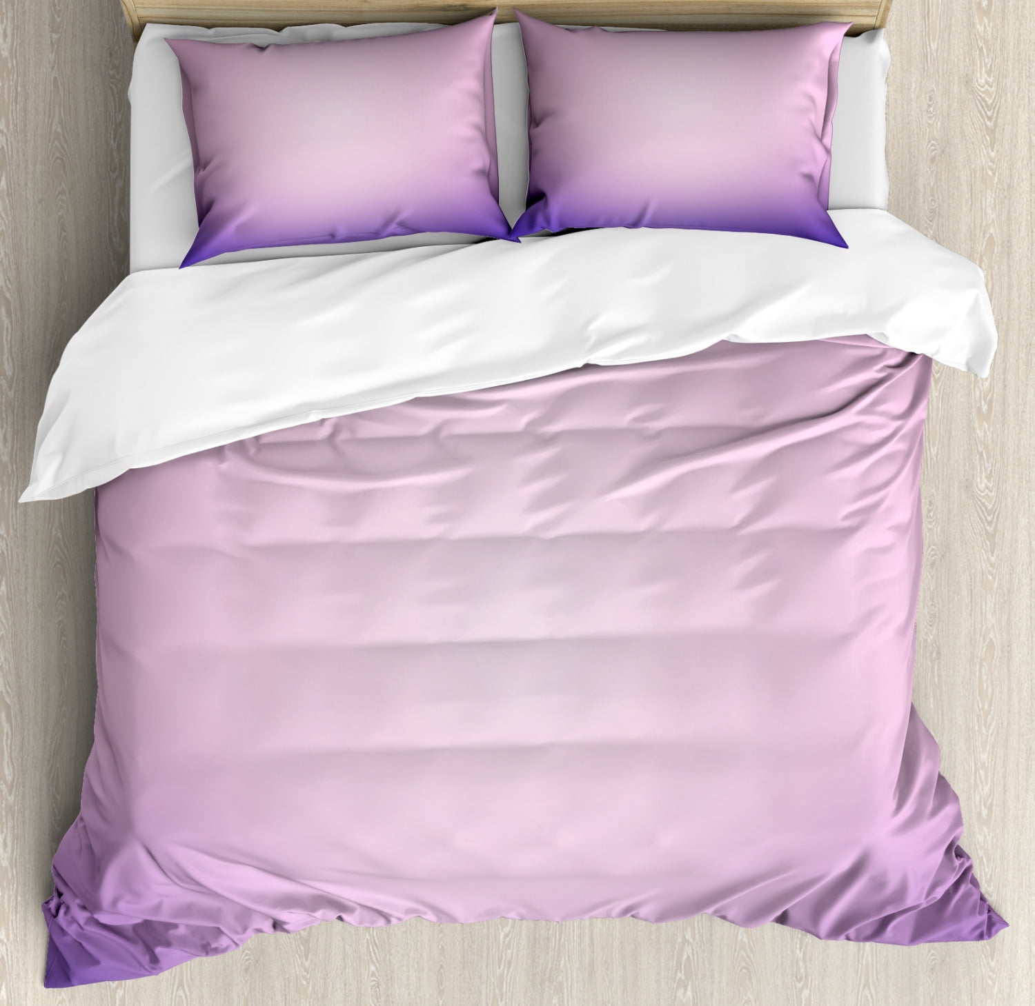 Ambesonne Ombre Duvet Cover Set, Size: King, Pink