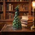 thumbnail image 2 of Resin Floral Witch Figurine, 7.1 inch Nature-Inspired Fall Halloween Statue for Tabletop, Mantel, Shelf, Entryway, Party Display and Seasonal Home Decoration, B, 2 of 6