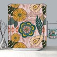 thumbnail image 1 of Cortina De Ducha Boho 180X180Cm Cortina De Baño Floral Con 12 Ganchos Conjunto De Cortina De Ducha Impresa De Tela De Poliéster Impermeable Muyoka Hogar, 1 of 7