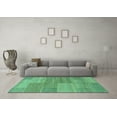 thumbnail image 3 of Ahgly Company Indoor Rectangle Abstract Turquoise Blue Modern Area Rugs, 4' x 6', 3 of 4