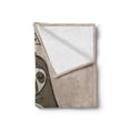 thumbnail image 2 of Sloth Soft Flannel Fleece Blanket, Cartoon Sloth Meditates Lotus Position Relax Lifestyle Comic Inspirational, Cozy Plush for Indoor and Outdoor Use, 50" x 70", Warm Taupe Sage Green, by Ambesonne, 2 of 6