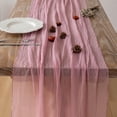 thumbnail image 2 of SXFVHN 120-inch fall table runner features a rustic tulle tablecloth, perfect for Thanksgiving and wedding decorations; it's also suitable for baby showers, gatherings with friends., 2 of 6