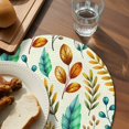 thumbnail image 3 of Spring Botanical Round 13 Inch Placemats Set of 8, Watercolor Leaves Floral Rustic Cream HeatResistant Non Slip Place Mats for Dining Table, Wipeable Braided Kitchen Table Mats for Housewarming, 3 of 9