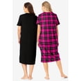 thumbnail image 2 of Dreams & Co. Plus Size 2-Pack Long Sleepshirts, 2 of 6