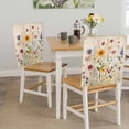 thumbnail image 5 of Botanical Floral Chair Back Covers, Removable Chair Covers for Dining Chairs Set of 6, Washable Chairs Slipcovers Back Seat Protector for Wedding Party 19"x20", 5 of 9