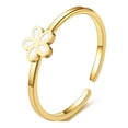 thumbnail image 4 of 16 piezas de anillos de oro gruesos ajustables para mujer Anillos de nudillos chapados en oro Anillos de apilamiento ajustables abiertos Anillos de dedo en forma de corazón Zefei Wu 9024735041405, 4 of 5