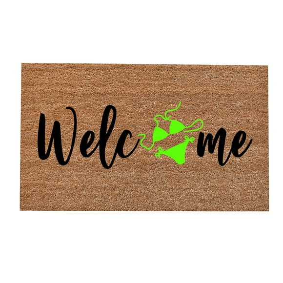 Summer Coco Coir Door Mat Industrial Mat Doormats Outdoor Rug for Garage Floor Door Rugs Washable Door Mat Indoor Entrance and Outside Doormat Mats for Entrance High Traffic Areas Entry, 16x24 Inch