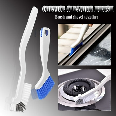 

HongHeng Clearance Under $2.00 2 PCS Cleaning Brush Small Stiff Scrub Brush for Cleaning Sink Scrub Brush Bathroom Kitchen Corner Grout Cleaning Brushes Window Track Cleaning Brush