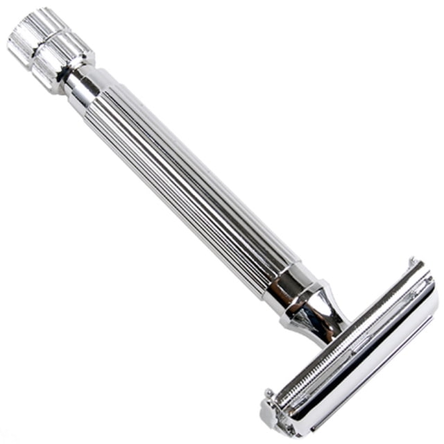 Parker 82R Super HeavyWeight Butterfly Open Double Edge Safety Razor & 5 Parker Premium Double Edge Blades