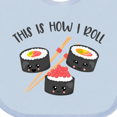 thumbnail image 4 of Inktastic Kawaii How I Roll Sushi Boys or Girls Baby Bib, 4 of 4