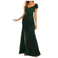 thumbnail image 1 of WEAIXIMIUNG Robe de Soirée Sans Manches Longue Unie Mode Slim Tempérament Carnaval 2024, 1 of 3
