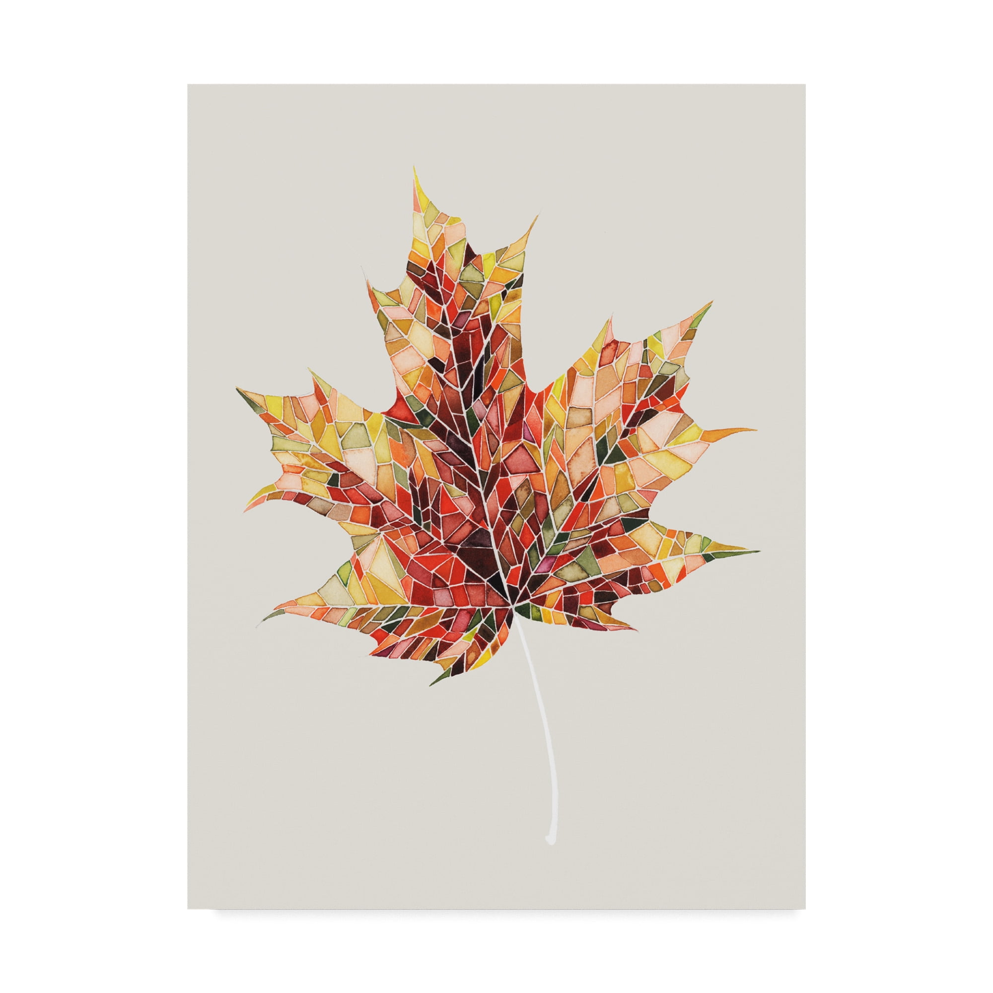 Trademark Fine Art 'Fall Mosaic Leaf III' Canvas Art by Grace Popp ...