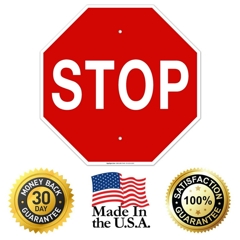 USA STOP看板 Amazon.com: Municipal Supply and Sign Co 18 x 18 Stop Sign