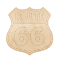 thumbnail image 2 of Unfinished Wood Etched Route 66 Shape 24" / 1/4", 2 of 2