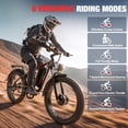 thumbnail image 6 of PUJH Fat Tire Dual Motor Electric Bike for Adults, 6OOOW, 60V, 45 mh, Long Range, 24 Inch, Full Suspension, Hydraulic Disc Brake, Off Road Ebike, 6 of 9
