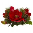 thumbnail image 1 of Candélabre de Magnolia Rouge et de Pin, 1 of 1