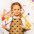 thumbnail image 2 of Orange Black Butterfly Pattern Kids Aprons for Girls and Boys,Adjustable Neck Strap Toddler Aprons for Kids Cooking Baking, 2 of 6