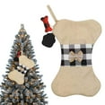 thumbnail image 2 of Gnwei Christmas Decoration - Pet Christmas Stockings - Large Bone Shape Stocking, Pet Dog Knit Christmas Hanging Stockings for Xmas Eve Party Fireplace Tree Gift Decoration, 2 of 9