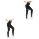 thumbnail image 3 of Jumpingount Pantalones de cintura alta para correr, mallas de entrenamiento, elásticos, transpirables, para viajar, hasta el tobillo, pantalones de Negro METRO 2piezas Jumpingount CBP185904, 3 of 5