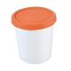 thumbnail image 5 of Vaso de helado de pinta, recipiente transparente para congelador, para postres, preparación de comidas, máquina para hacer helados naranja, 5 of 9