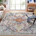 thumbnail image 2 of EastVita Area Rugs Carpets 100% Polypropylene Turkish Indoor Wilton Carpet Glamour-Persian-Carissa Glm3129 Orange 5'3"*7'3", 2 of 7