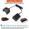 thumbnail image 2 of NOGIS 20V Lithium Battery Charger Compatible with Black & Decker 16V 20V MAX Li-ion Battery LB20 LBX20 LBXR20 LBXR2020-OPE LBXR2520 LBX4020 LB2X4020 LBXR16 BL1514, 2 of 7