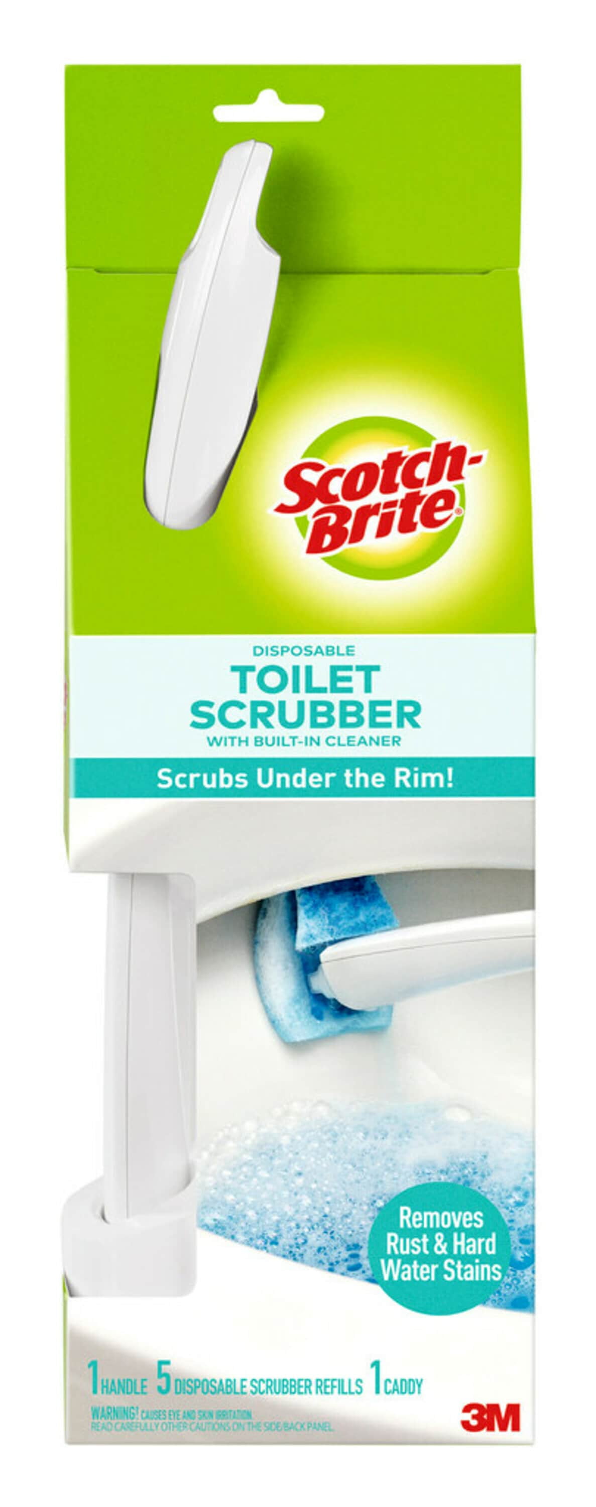 3M Scotch Brite Toilet Bowl Disposable Cleaner Scrubber Brushes 12 Refill 557 
