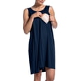 thumbnail image 4 of Robe pour Femmes, Robe d'Allaitement à Manches Courtes et Col Rond pour l'Accouchement, Rayonne Spandex Respirante, Nuisette Trapèze, 4 of 7