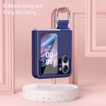 thumbnail image 5 of Caso Del Tirón PC Flip Case Durable con Ring Stand Cover para Smartphone Find N2 (Retro Blue), 5 of 5