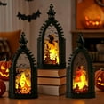 thumbnail image 5 of Halloween Decorative Pumpkin Lantern, LED Gothic Pumpkin Skeleton Witch Lamp for Hanging, Battery Operated NIght Light for Indoor Outdoor Tabletop(Witch), 5 of 8