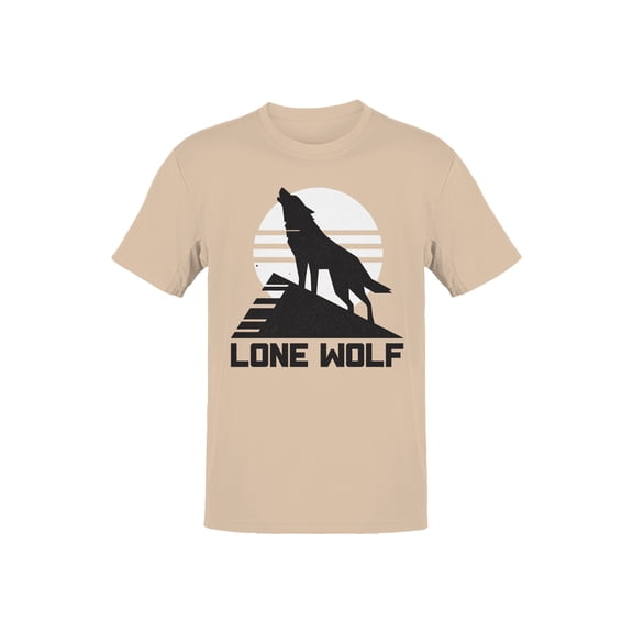 Lone Wolf Graphic Men's Natural T-Shirt