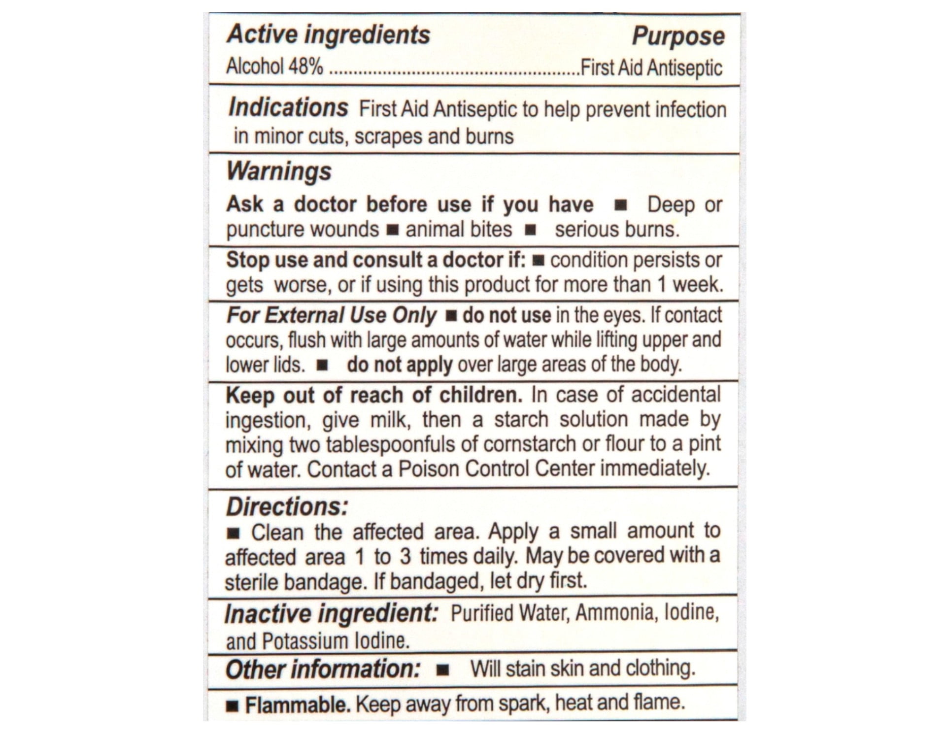 Quality Choice Iodine Decolorized Antiseptic 2oz Each