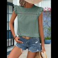 thumbnail image 3 of Top de Cuello Redondo y Mangas para Mujer, Verde , Talla XXL, 3 of 5