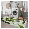 Leaf Bathroom Runner Rug 24x60 Non Slip Long Bathroom Rugs Green Extra ...